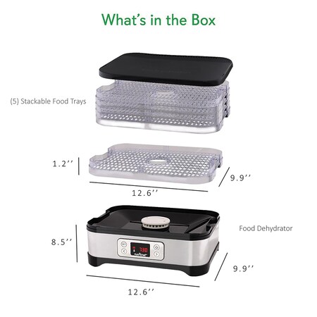 Nutrichef Multi-Tier Digital Food Dehydrator PKFD32